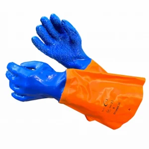 Te' havs LF Handsken för dom som fiskar Tjockt jerseyfoder i bomull Grepp om fisk Utmärkt passform Mjuk & stark Styv, bred handske för att skydda kläderna Längd 40 cm